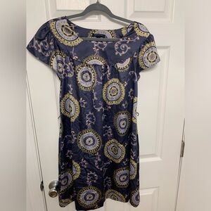 Banana Republic purple and gold silky dress. Size S